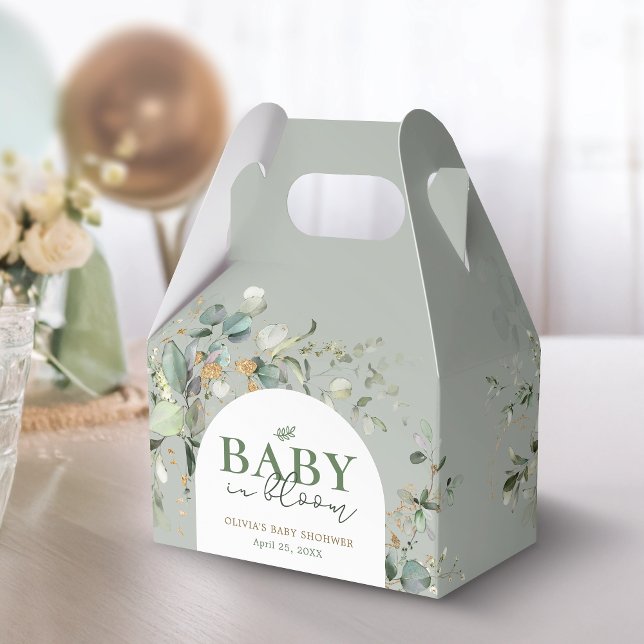 Botanical Eucalyptus Baby Shower Favour Box (Creator Uploaded)