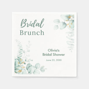 Botanical Eucalyptus Bridal Brunch Bridal Shower Napkin