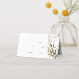 Botanical Eucalyptus Elegant Greenery Moss Fall Place Card