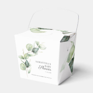 Botanical Eucalyptus Foliage Baby Shower Favour Box