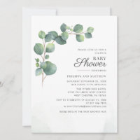 Botanical Eucalyptus Foliage Couples Baby Shower