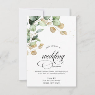 Botanical Eucalyptus Greenery Rehearsal Dinner Invitation