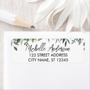 Botanical Eucalyptus Greenery Return Address