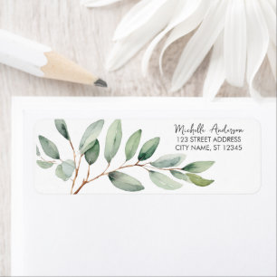 Botanical Eucalyptus Greenery Return Address