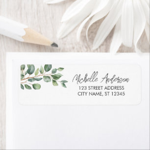 Botanical Eucalyptus Greenery Return Address