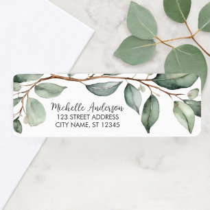 Botanical Eucalyptus Greenery Return Address