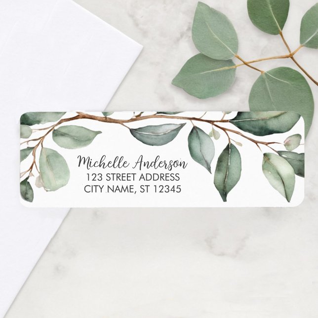 Botanical Eucalyptus Greenery Return Address (Creator Uploaded)