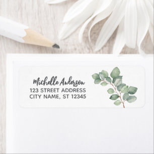 Botanical Eucalyptus Greenery Return Address