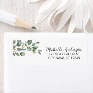 Botanical Eucalyptus Greenery Return Address