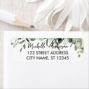 Botanical Eucalyptus Greenery Return Address