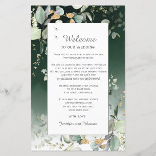  Botanical Eucalyptus Greenery Weclome Program