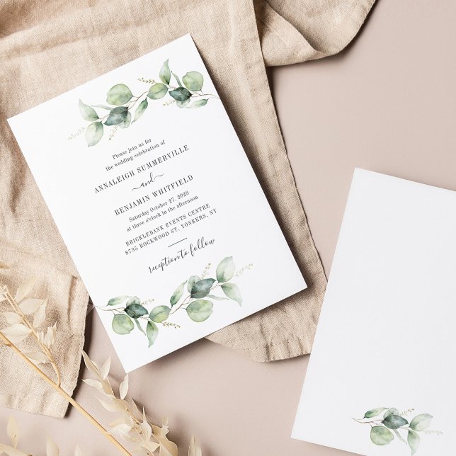 Botanical Eucalyptus Greenery Wedding Invitation (Botanical Eucalyptus Greenery Wedding Invitation)