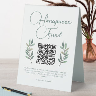 Botanical Eucalyptus Leaf Wedding Honeymoon Fund