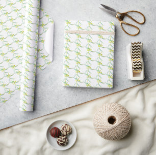 Botanical eucalyptus leaves watercolor art pattern wrapping paper