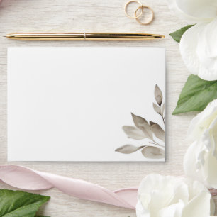 Botanical Eucalyptus Leaves Wedding Invitation Envelope