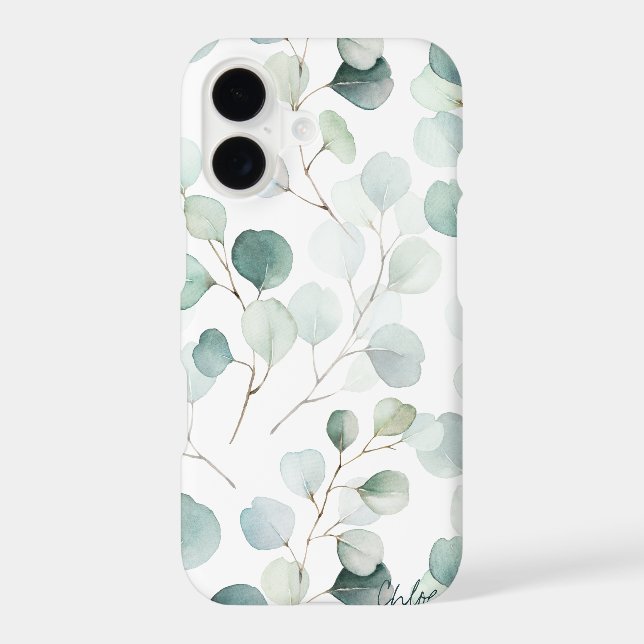 Botanical Eucalyptus Pattern Personalised (Back)