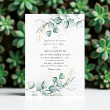 Botanical Eucalyptus Rustic Boho Greenery Wedding