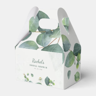 Botanical Eucalyptus Succulent Green Bridal Shower Favour Box