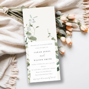 Botanical Eucalyptus Watercolor Couples Shower Invitation