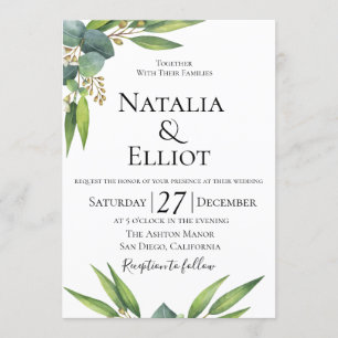 Botanical Eucalyptus Wedding Invitation