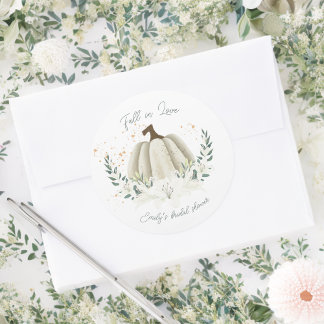 Botanical Fall Bridal Shower Wedding Stickers