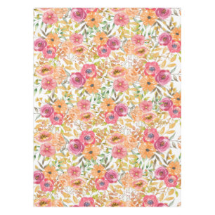 Botanical Fall Floral Watercolor Wedding Shower Tablecloth