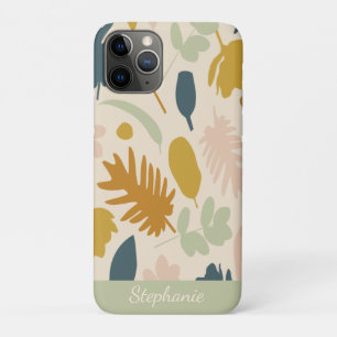 Botanical Fall Flowers Leaves Pattern Personalised iPhone 11 Pro Case