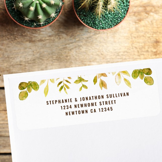 Botanical Fall Foliage Return Address  (Creator Uploaded)