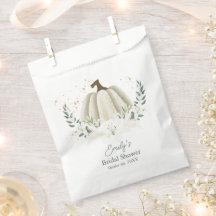 Botanical Fall Wedding Bridal Shower Favour Bags