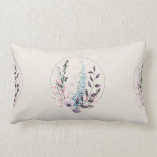 Botanical Fantasy on Cream Lumbar Cushion