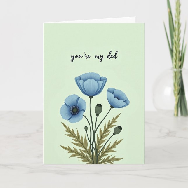 Botanical Fathers Day Love Card (Front)