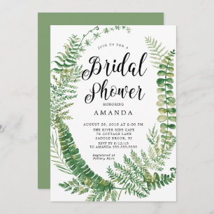 Botanical Fern Bridal Shower Invitation