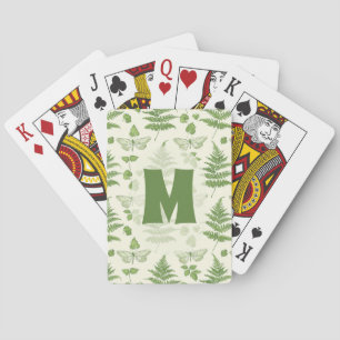 Botanical Fern Green Yellow Deck  Playing Cards