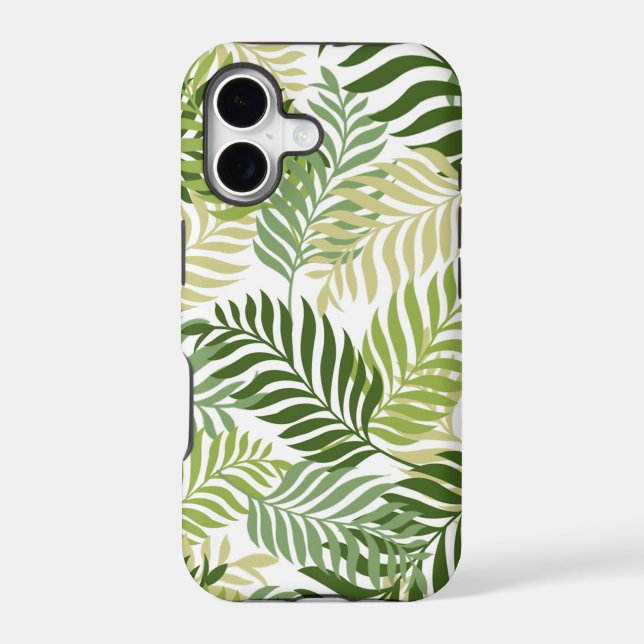 Botanical Fern Leaves Pattern on White (Back)