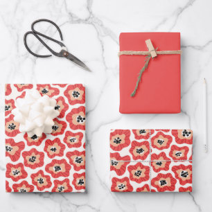 Botanical Festive Holiday and Birthday Custom Wrap Wrapping Paper Sheet