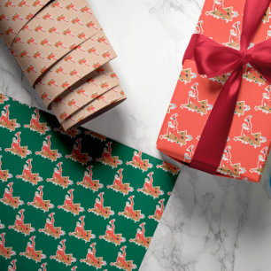 Botanical Festive Holiday and Birthday Custom Wrap Wrapping Paper Sheet