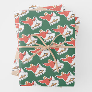 Botanical Festive Holiday and Birthday Custom Wrap Wrapping Paper Sheet