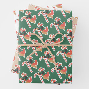 Botanical Festive Holiday and Birthday Custom Wrap Wrapping Paper Sheet