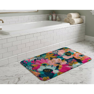 Botanical Floral  Bath Mat