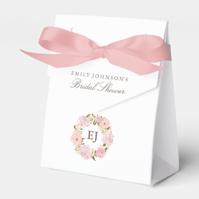 Botanical Floral Bridal Shower favour box (Front Side)