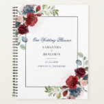 Botanical Floral Burgundy Greenery Script Wedding Planner<br><div class="desc">Plan your perfect wedding to the last detail with our floral wedding planner. Featuring a burgundy roses, dusty blue and rustic bloom, this planner can be easily customised for your special occasion such as a bridal shower, engagement party, birthday party, anniversaries, family reunions, and any special occasion you have lined...</div>