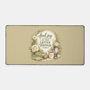 Botanical Floral Cottagecore Inspirational Design Desk Mat