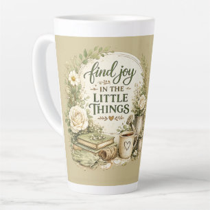 Botanical Floral Cottagecore Inspirational Design Latte Mug