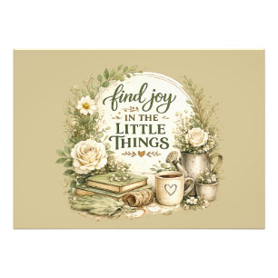Botanical Floral Cottagecore Inspirational Design Photo Print