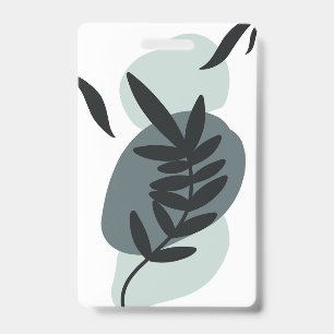 Botanical floral design  ID badge