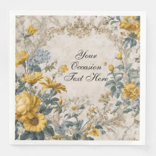 Botanical Floral Design Napkin