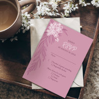 Botanical Floral Dusty Rose Blush Burgundy Wedding