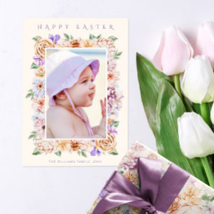 Botanical Floral Easter Photo Card
