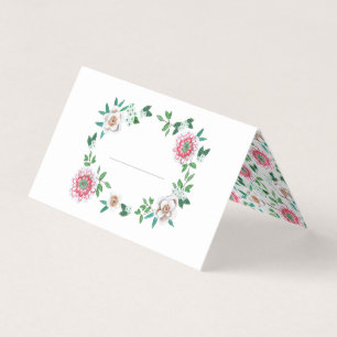 Botanical Floral Guest name settings Place Card