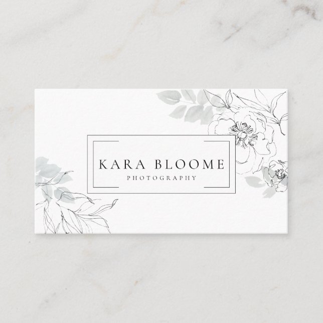 Botanical Floral Illustration Business Card (Front)